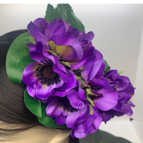 【受注生産】　アネモネ大小セット　ヘアアクセサリー