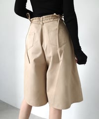 バックリボンキュロットパンツ【ベージュ】