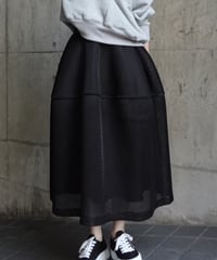 メッシュボリュームスカート【ブラック】