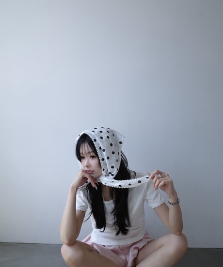 ponponドットスカーフ
