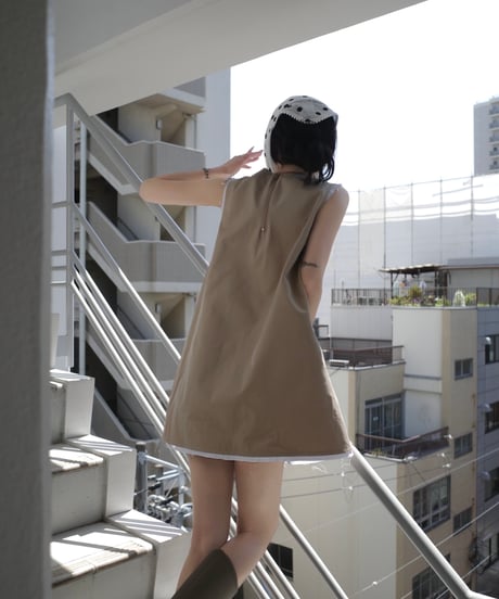 カットオフレイヤードチュニック【ベージュ】