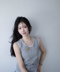 ミニスカラップリブタンク【グレー】