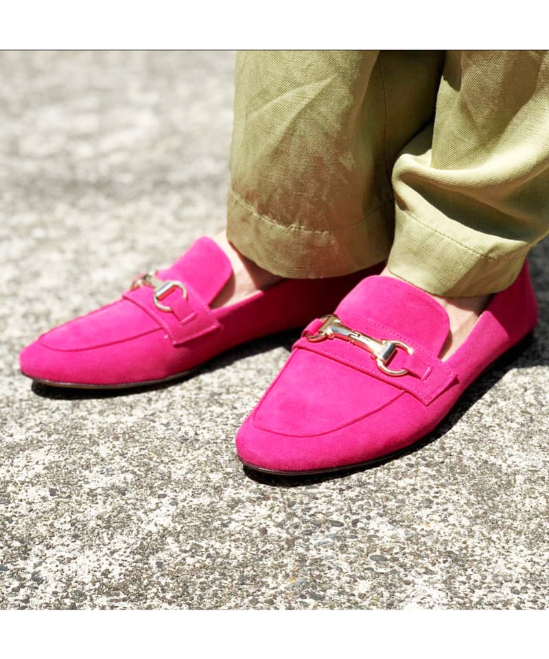 Suede Bit Loafers FUXIA | W＆M