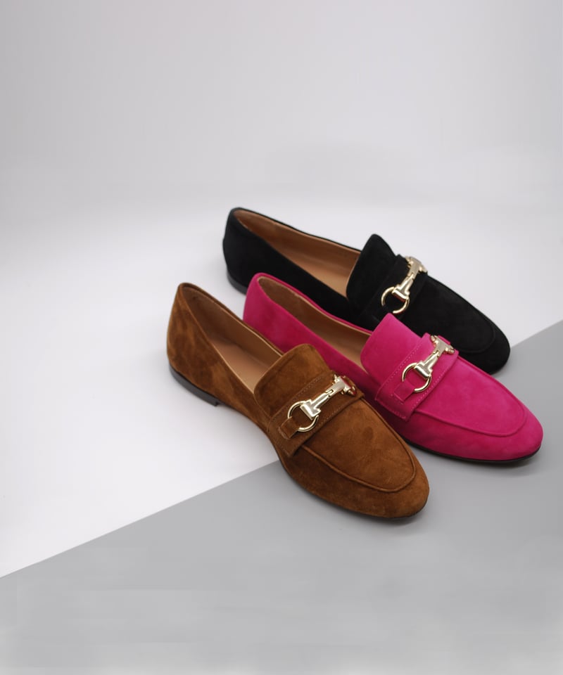 Suede Bit Loafers FUXIA | W＆M