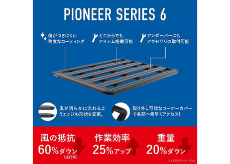 【プラド150】　RHINO-RACK ライノラック PIONEER 6 PLATFORM (2100mm x 1240mm) WITH BACKBONE プラド 150系 取り付けキット