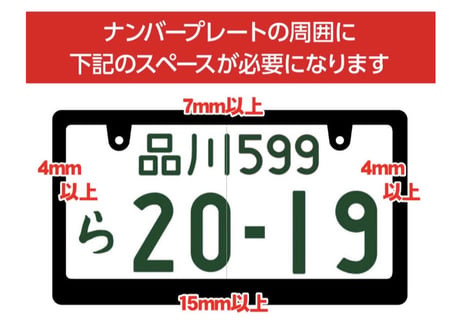 車検対応【前後セット】無地ナンバーフレーム  ライセンス