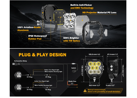 【4インチ】CUBE-Z Series 4 Inch Combo LED Pod Lights