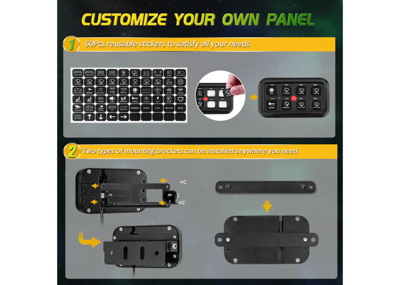 AUXBEAM 【接続機数8】AR-800 ストロボ付き スマホ操作 スイッチパネル