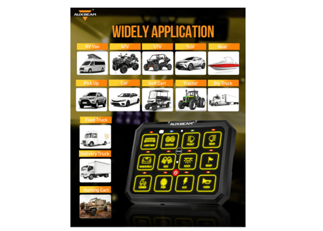 AUXBEAM 【接続機数12】AC-1200 ストロボ付き　スマホ操作　スイッチパネル