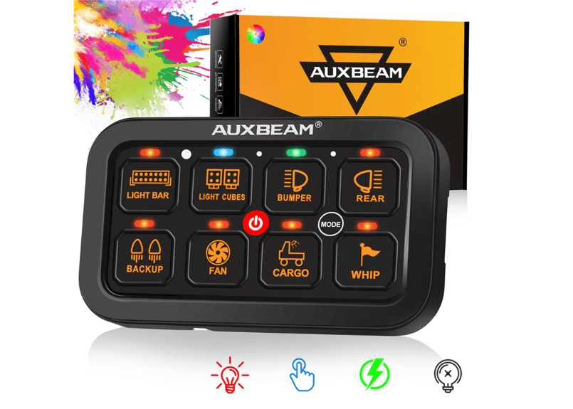 AUXBEAM 【接続機数8】RA-80 ストロボ付 スイッチパネル | CROSS AUXBEAM 【接続機数8】RA-80 ストロボ付 スイッチパネル | CROSS