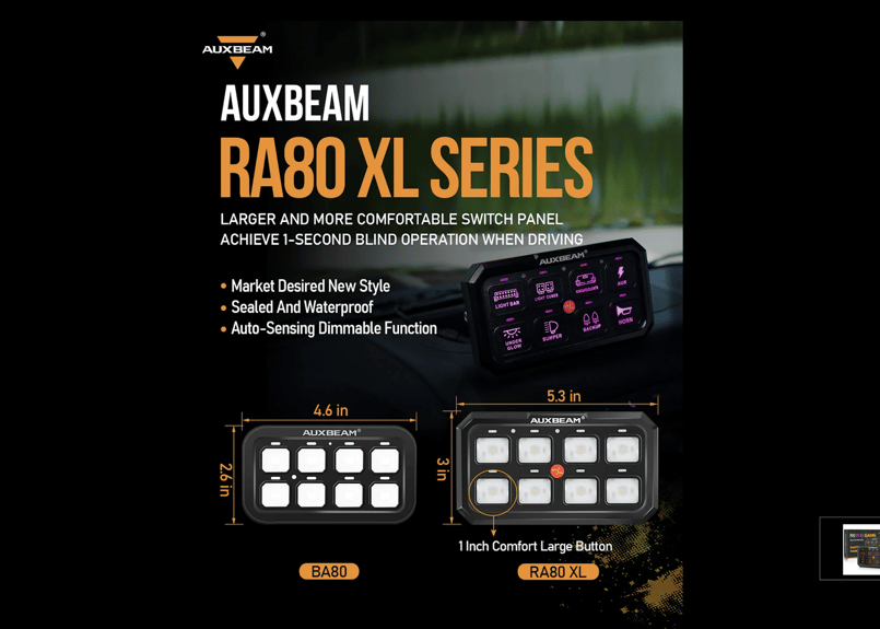 AUXBEAM 【接続機数8】RA-80 ストロボ付 スイッチパネル | CROSS AUXBEAM 【接続機数8】RA-80 ストロボ付 スイッチパネル | CROSS