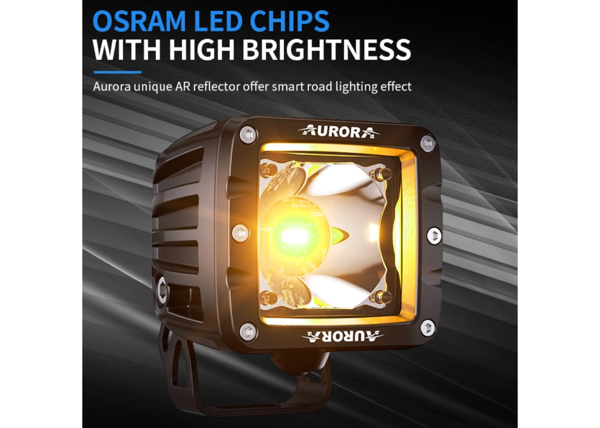 AURORA】3インチ バイカラーLEDライト | CROSS MEMBER