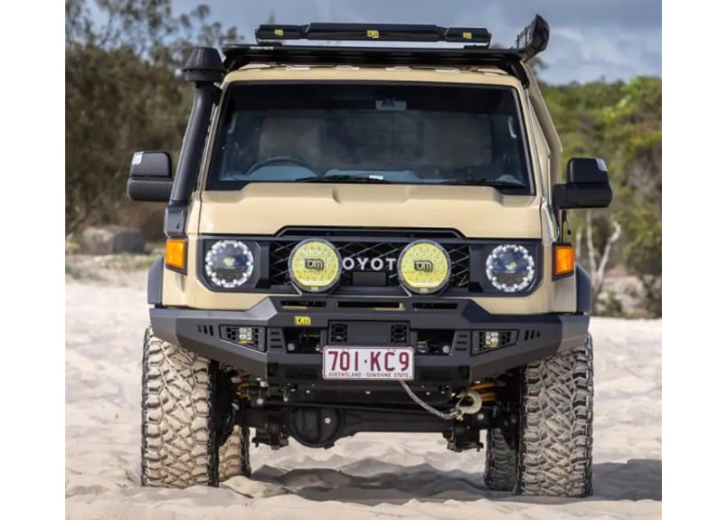 LC70再再販モデル】TJM venturer bull bar black steel （