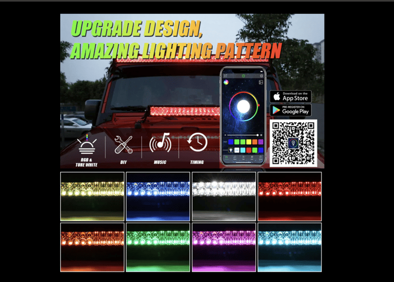 ライトバーご予約品 Amazon.co.jp: Auxbeam 42インチカーブLEDライトバー、240W 6
