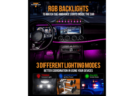 AUXBEAM 【接続機数8】AS-800 ストロボ付き　スマホ操作　スイッチパネル