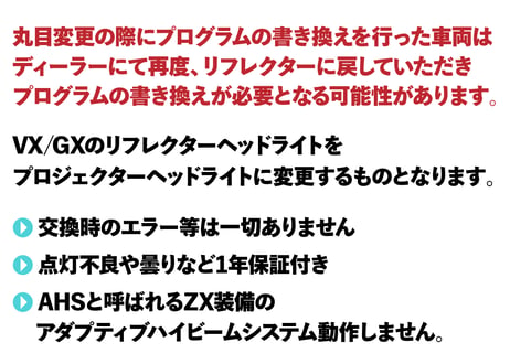 【LC250】VX/GX用 三眼LEDプロジェクターヘッドライト