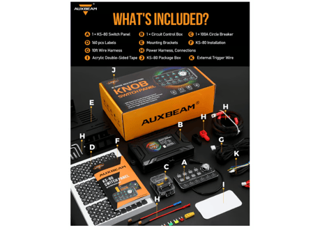 AUXBEAM 【接続機数8】KS-80 調光付き スイッチパネル