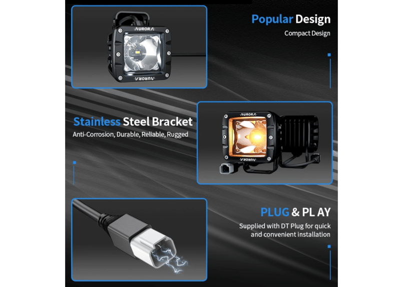 AURORA】3インチ バイカラーLEDライト | CROSS MEMBER