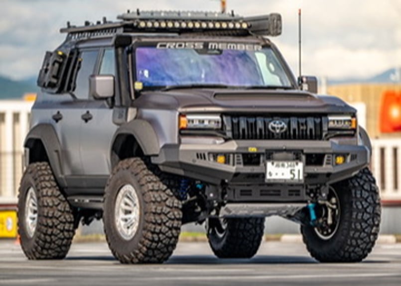 LC250】TJM venturer bull bar black steel（バーなし）