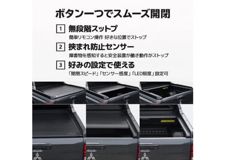 新型トライトン　GSR専用設計　電動シャッター　トノカバー