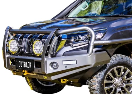 【プラド150後期】TJM Outback Bull Bar Black Steel（バーあり）