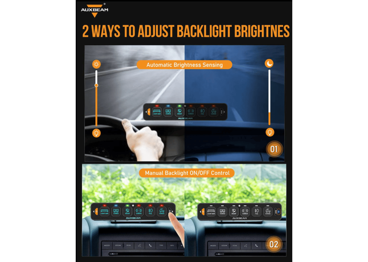 AUXBEAM 【接続機数4】AS-40 スリムモデル ストロボ付き スイッチ