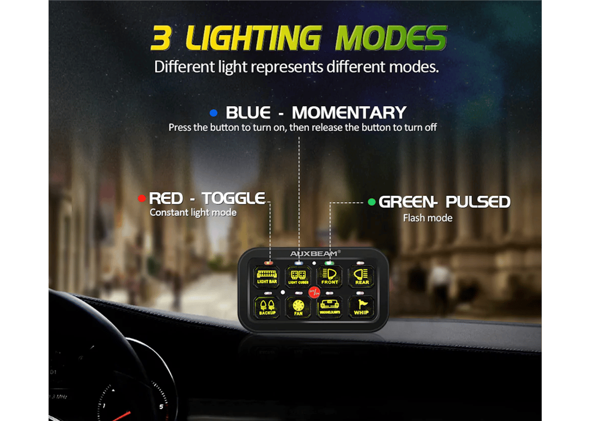 AUXBEAM 【接続機数8】AR-800 ストロボ付き スマホ操作 スイッチ AUXBEAM 【接続機数8】AR-800 ストロボ付き スマホ操作 スイッチ