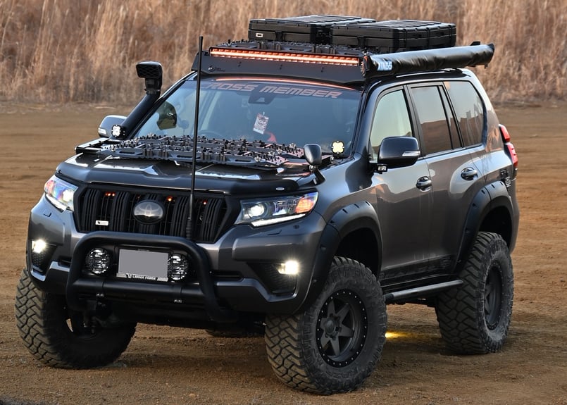 ダブルストラップエスパドリーユスライダー 送関込 LC250・プラド専用】ロックスライダー(ボルトオン)サイド