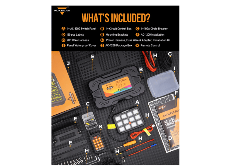 AUXBEAM 【接続機数12】AC-1200 ストロボ付き スマホ操作 スイッチ