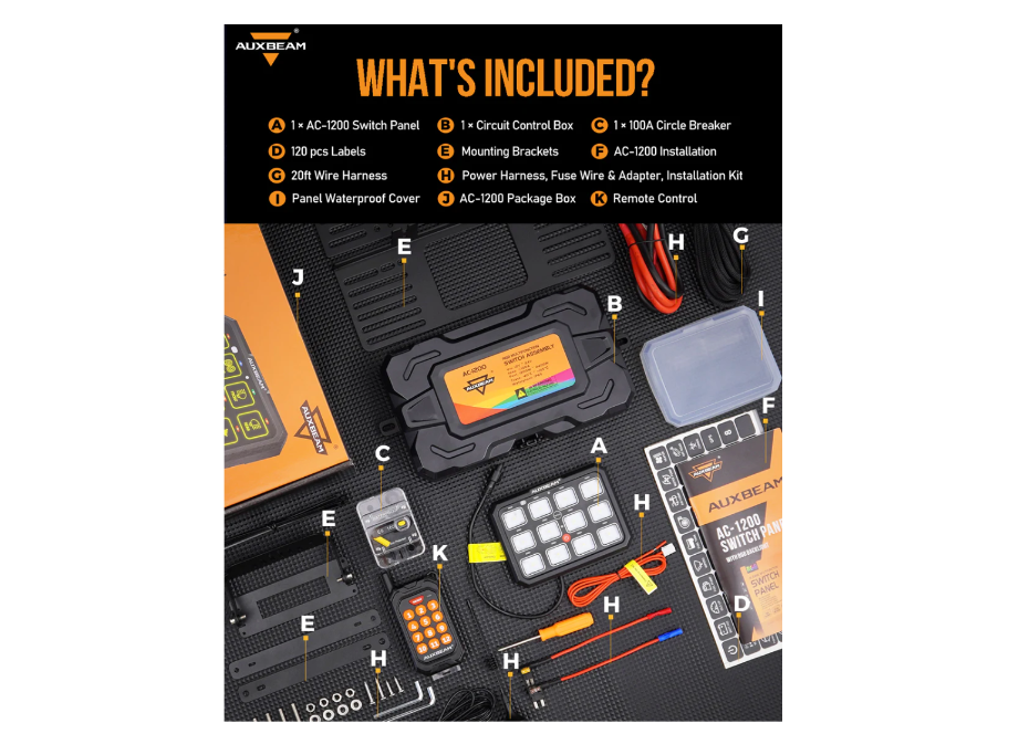 AUXBEAM 【接続機数12】AC-1200 ストロボ付き スマホ操作 スイッチ