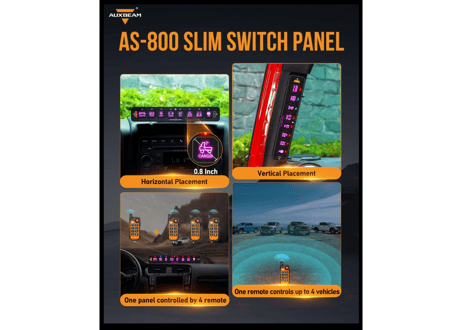 AUXBEAM 【接続機数8】AS-800 ストロボ付き　スマホ操作　スイッチパネル