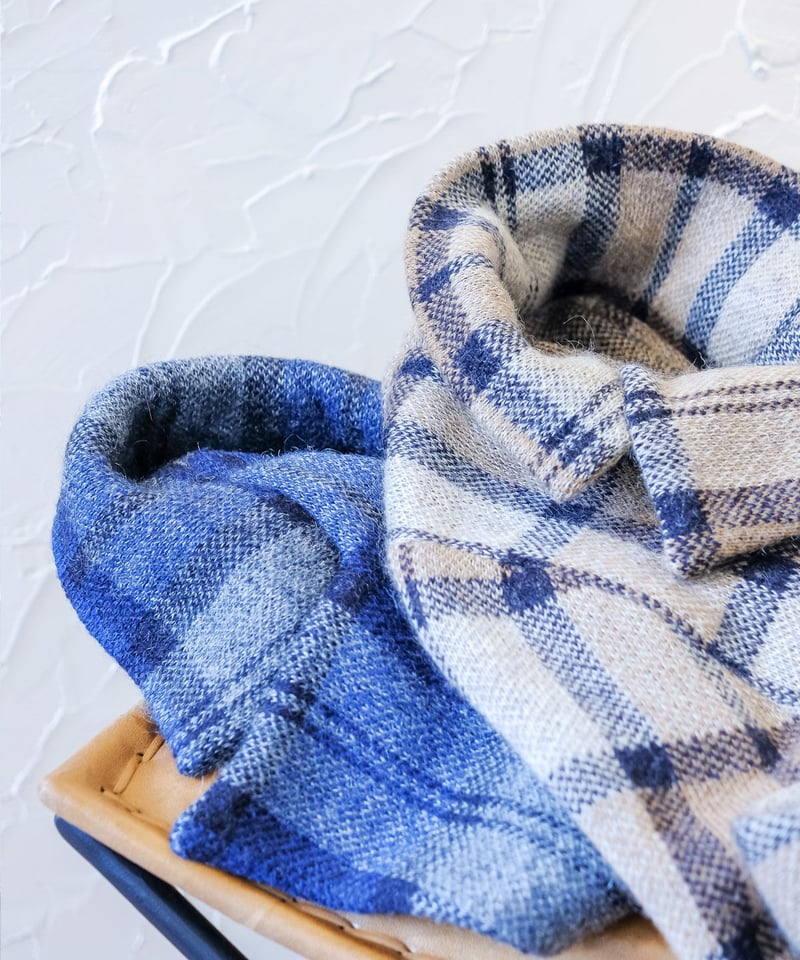 アリスオリビア 青系チェック柄ノーカラージャケット アリスオリビア 青系チェック柄ノーカラージャケット アリス