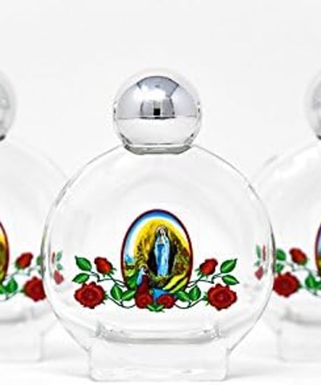 魔法の水入れ　ルルド聖母の出現　3本セット　(ルルドの聖水入り)
