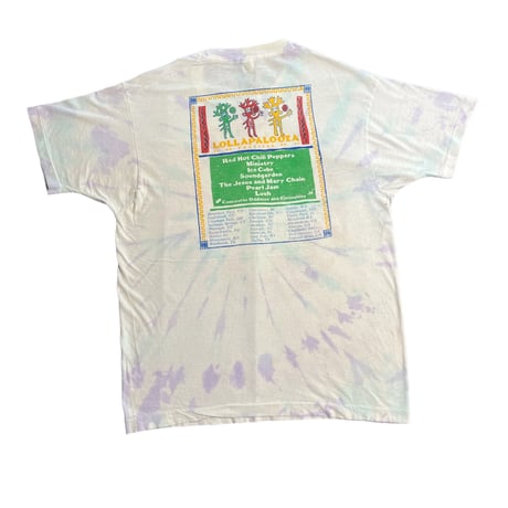 1992 LOLLAPALOOZA T-shirt RED HOT LOLLAPALOOZA