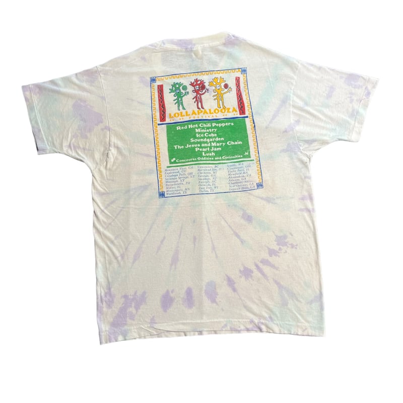 1992 LOLLAPALOOZA T-shirt RED HOT LOLLAPALOOZA