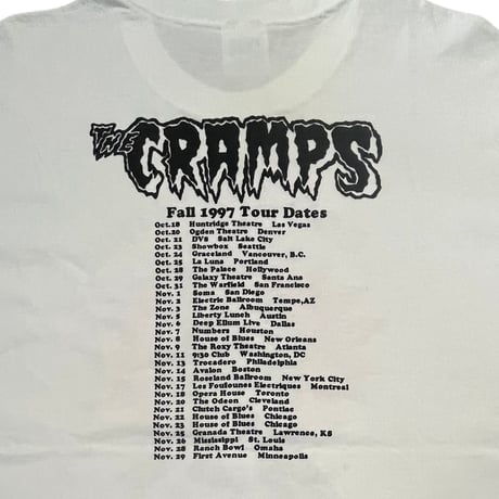 THE CRAMPS 1997 FALL TOUR “GOD MONSTER” VINTAGE T-SHIRT XL