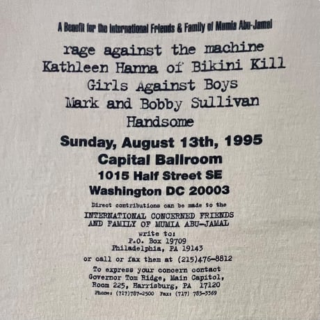 BENEFIT for MUMIA ABU JAMAL CONCERT T-shirt