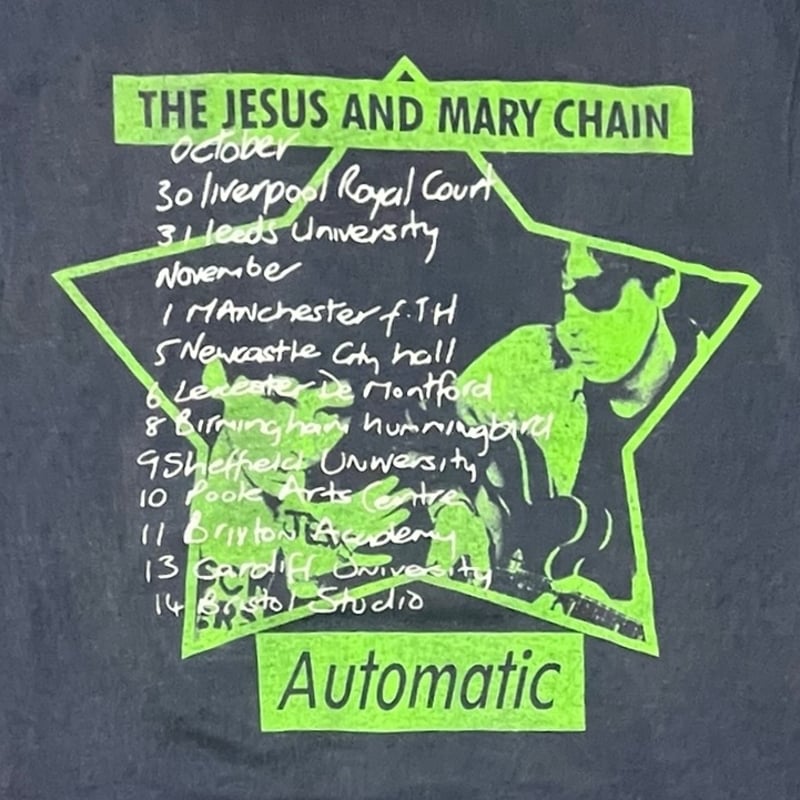 THE JESUS AND MARY CHAIN AUTOMATIC tour T-shirt THE JESUS AND MARY CHAIN AUTOMATIC tour T-shirt