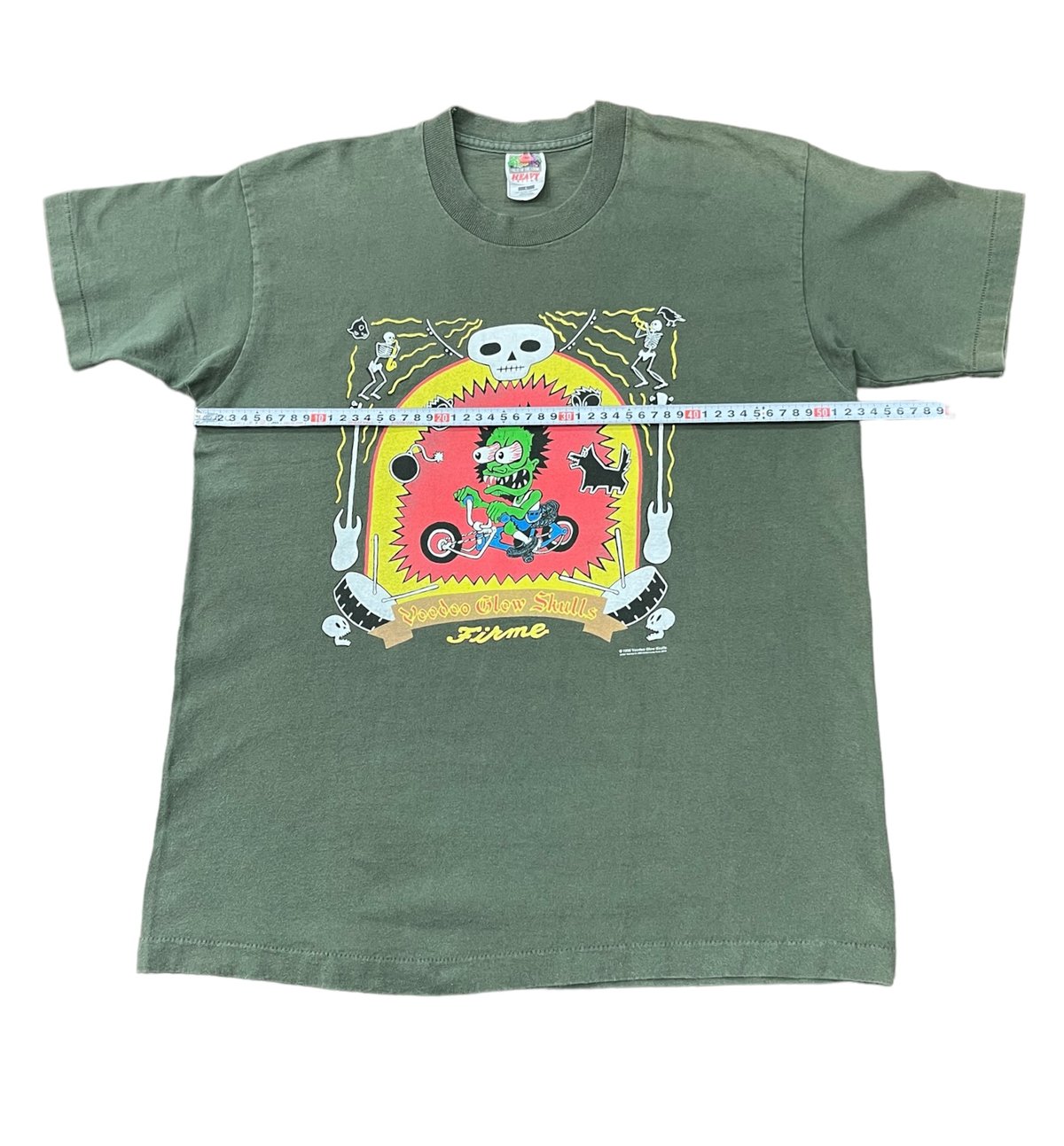 Voodoo Glow Skulls バンドtシャツ 　murina Voodoo Glow Skulls Music For Lovers Green T-Shirt Cotton