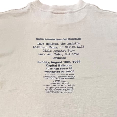 BENEFIT for MUMIA ABU JAMAL CONCERT T-shirt
