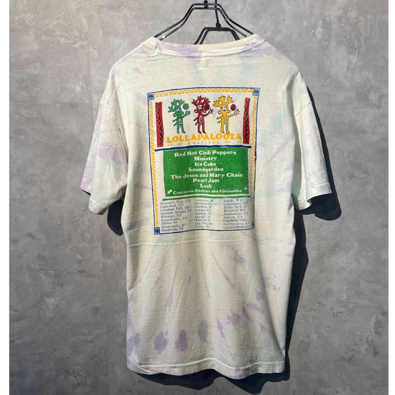 1992 LOLLAPALOOZA T-shirt RED HOT LOLLAPALOOZA