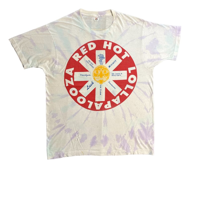 1992 LOLLAPALOOZA T-shirt RED HOT LOLLAPALOOZA