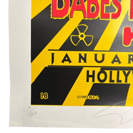 FAITH NO MORE 1992 TAZ POSTER HOLLYWOOD PALLADIUM