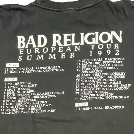 BAD RELIGION EUROPEAN SUMMER TOUR 1992