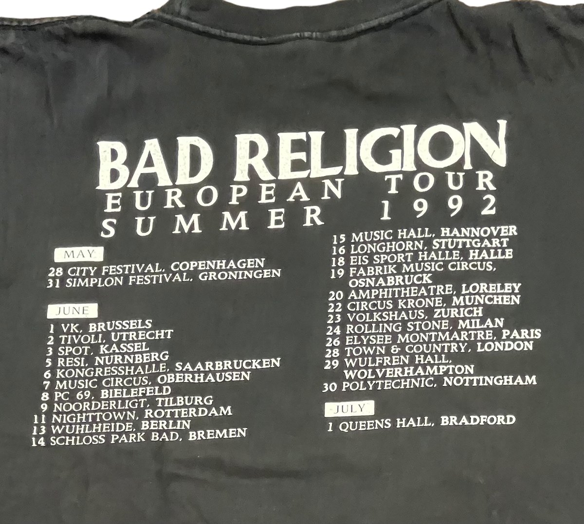 BAD RELIGION EUROPEAN SUMMER TOUR 1992 | DIRTY 