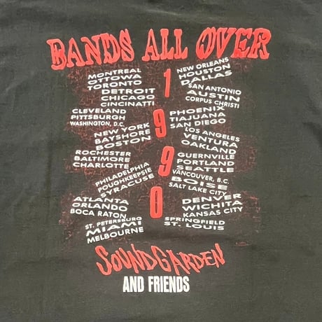SOUNDGARDEN LOUDER THAN LOVE 1990 TOUR  T-shirt