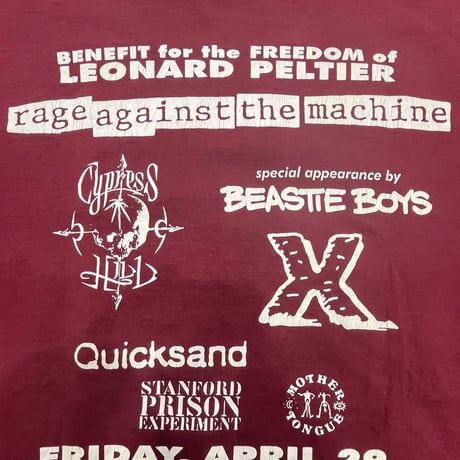 rage against the machine BENEFIT FOR LEONALD PELTIER FREE PELTIER
