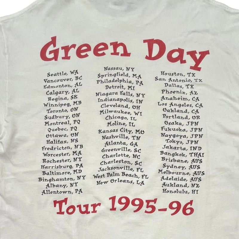 Green Day Insomniac Tour 1995-96 T-shirt | DIRT