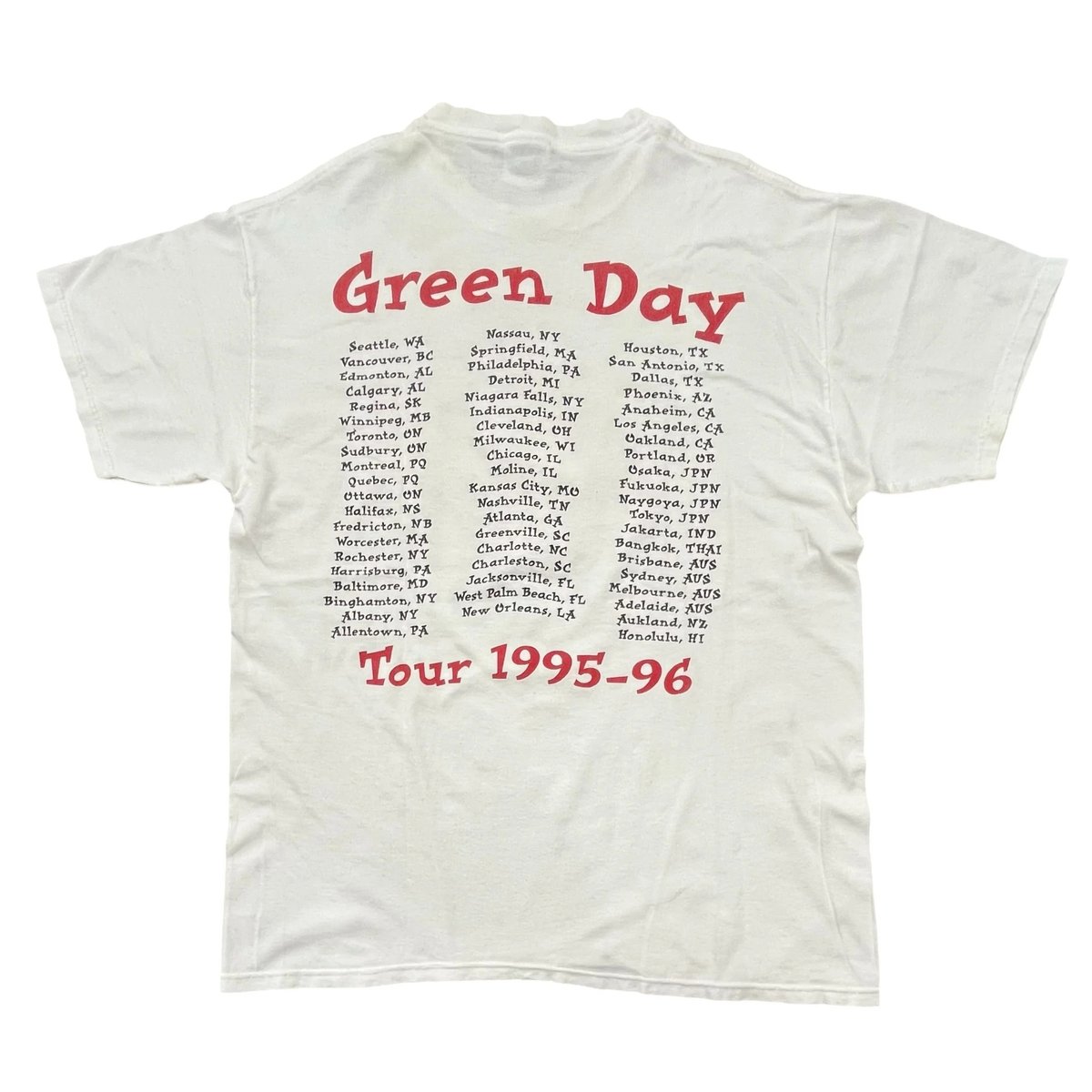 Green Day Insomniac Tour 1995-96 T-shirt | DIRT