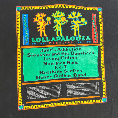 Jane's  Addiction LOLLAPALOOZA 1991 T-shirt bootleg